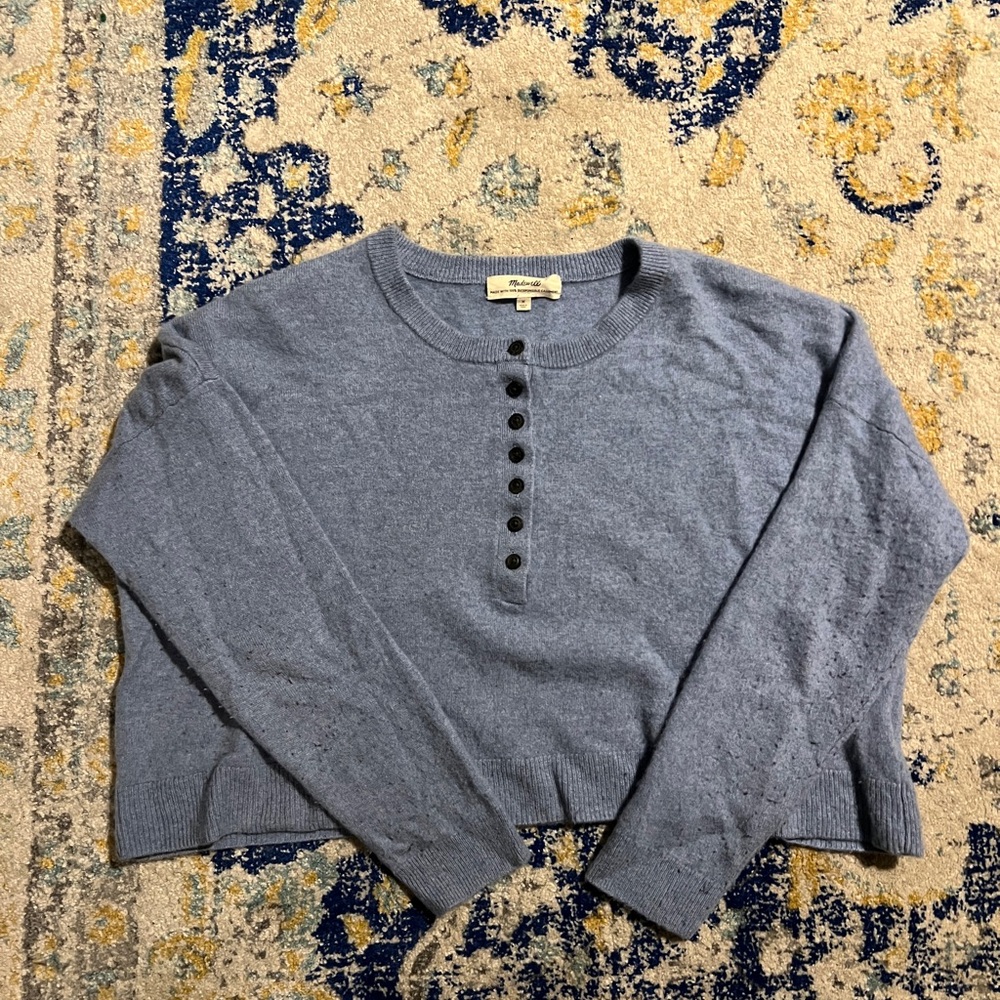 Madewell Light Blue Cashmere Cardigan